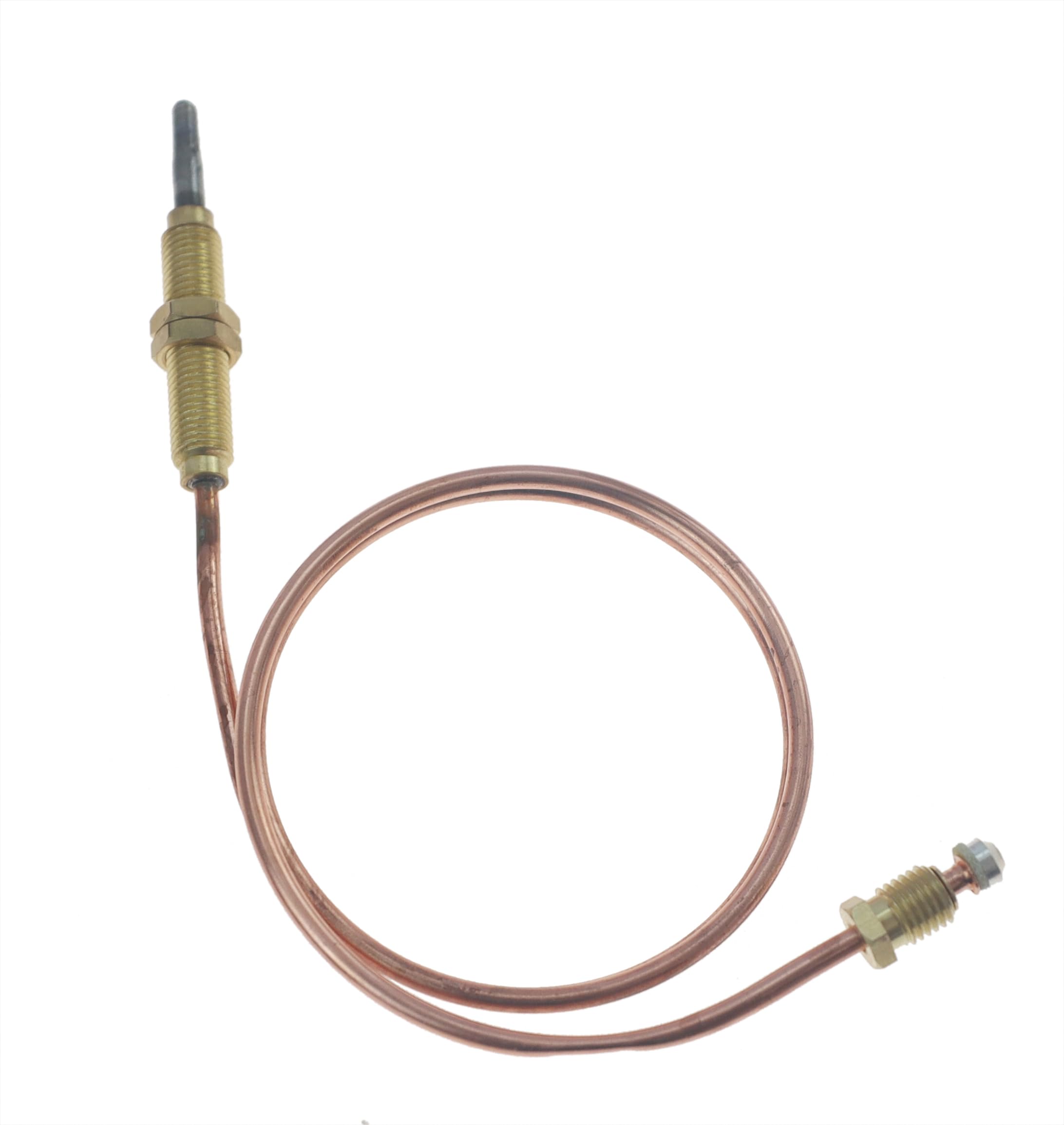 METER STAR Propan-LPG Gasventil mit Flammenausfallsicherung, Thermoelement 600 mm und Drehknopf, Niederdruck-Sicherheitsventil für Gasheizung, Einlass/Auslass 1/4 Zoll Linksgewinde
