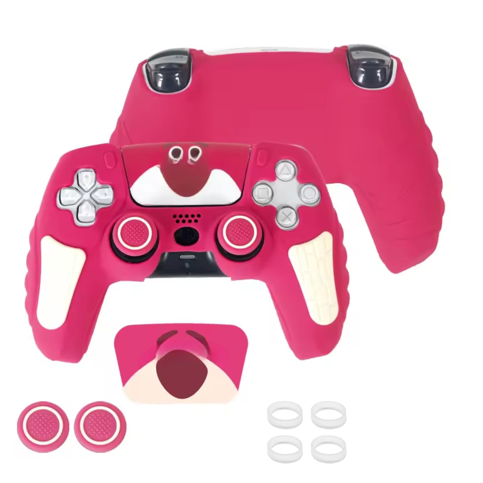 TMG PS5 Controller Cover Skin Case | Anti-Slip Silicone Protective Cover with 2 Thumb Grip Caps | Soft, Durable, Shockproof Design for Comfortable Grip & Enhanced Gaming Control (Nova Pink)-image-43