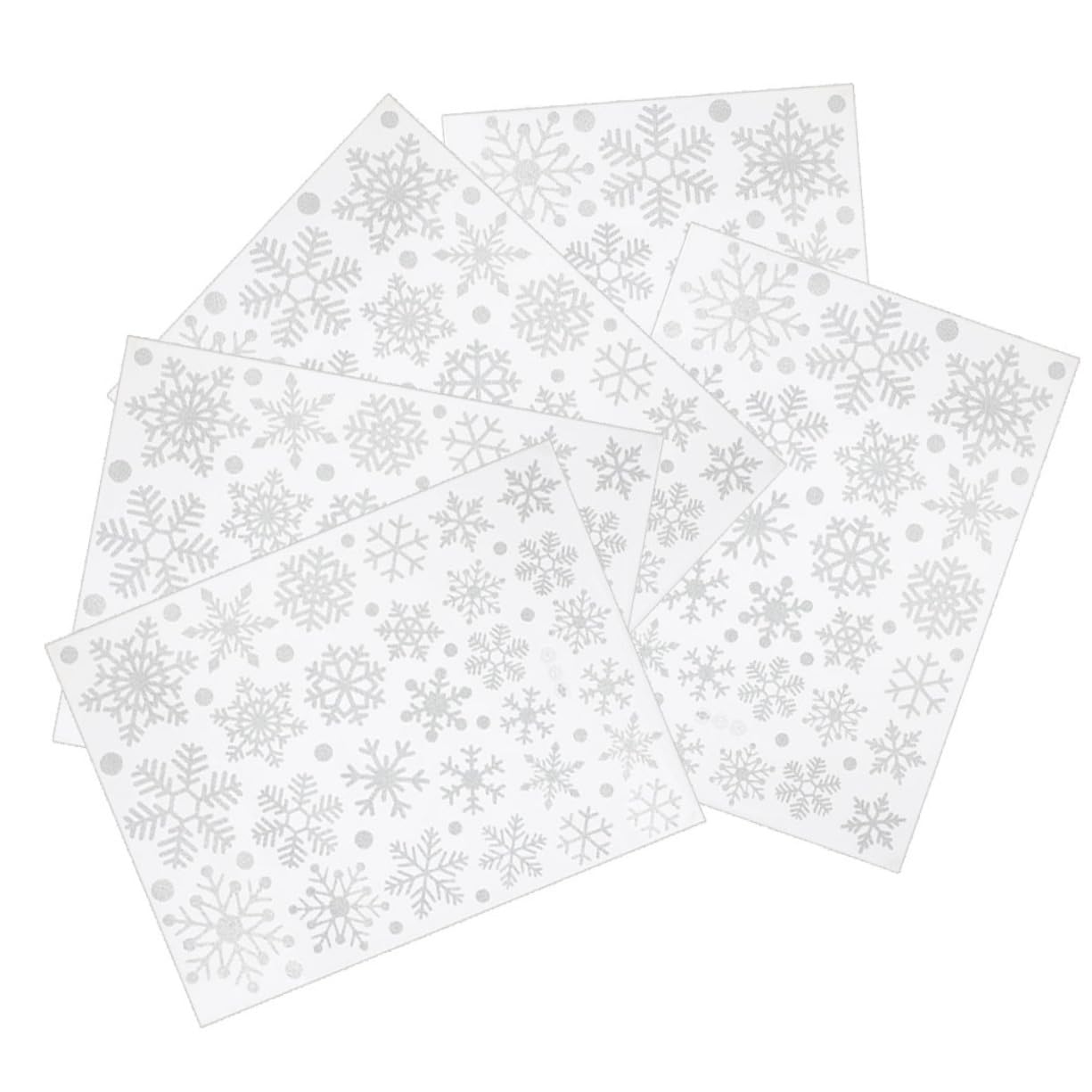 DOITOOL 5blätter Schneeflocken-fensteraufkleber Weihnachtsfensterdeko Schneeflocken-wandtattoos Weihnachtsfensteraufkleber für Glasfenster Weihnachtswandtattoos fürs Wohnzimmer