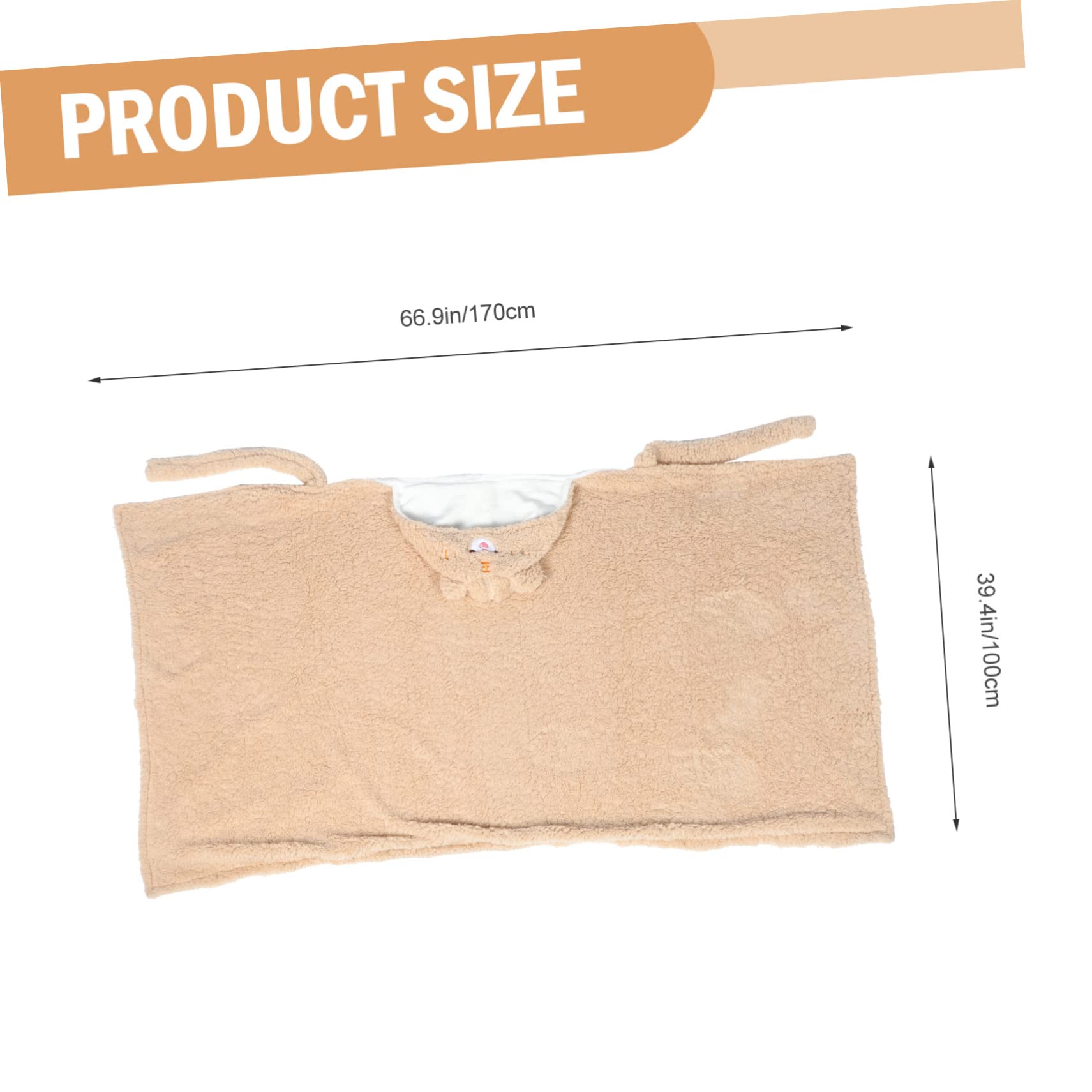 VALICLUD 1pc Thick Bear Shawl Cape Cozy Lazy Blanket for Office and School for Naps and Travel Adorable Design Great for Family and Friends