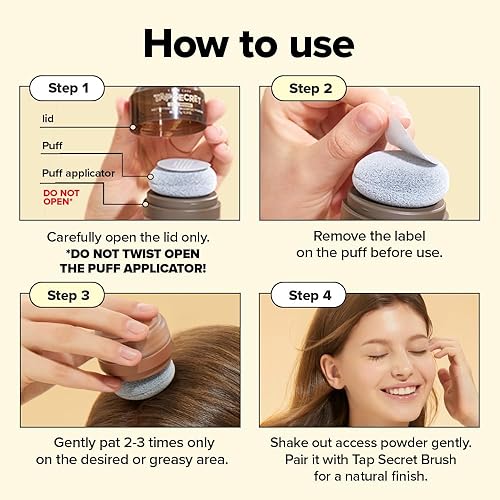 Vista 29 de I DEW CARE Tap Secret - Champú seco en polvo con biotina – Tap Secret Original Fortalecimiento y voluminización, recargable, tamaño de viaje, sin