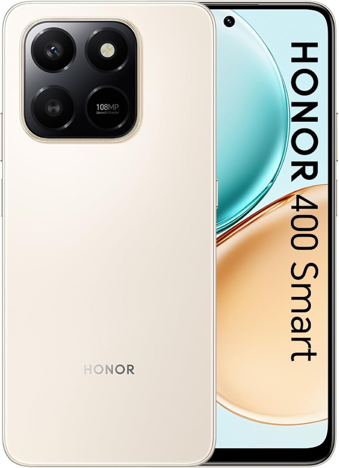 HONOR 400 Smart Dual-SIM 128GB ROM + 6GB RAM (GSM Only | No CDMA) Factory Unlocked 4G/LTE Smartphone (Desert Gold) - International Version