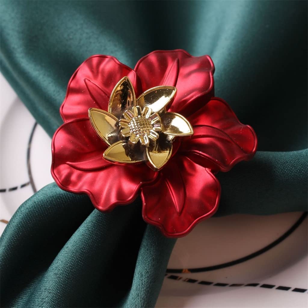 12 Serviettenringe in Form Einer Hochzeitsblume, Hotel-Tischzubehör, Serviettenschnalle, Hochzeitstischdekorationen (Einheitsgröße A)