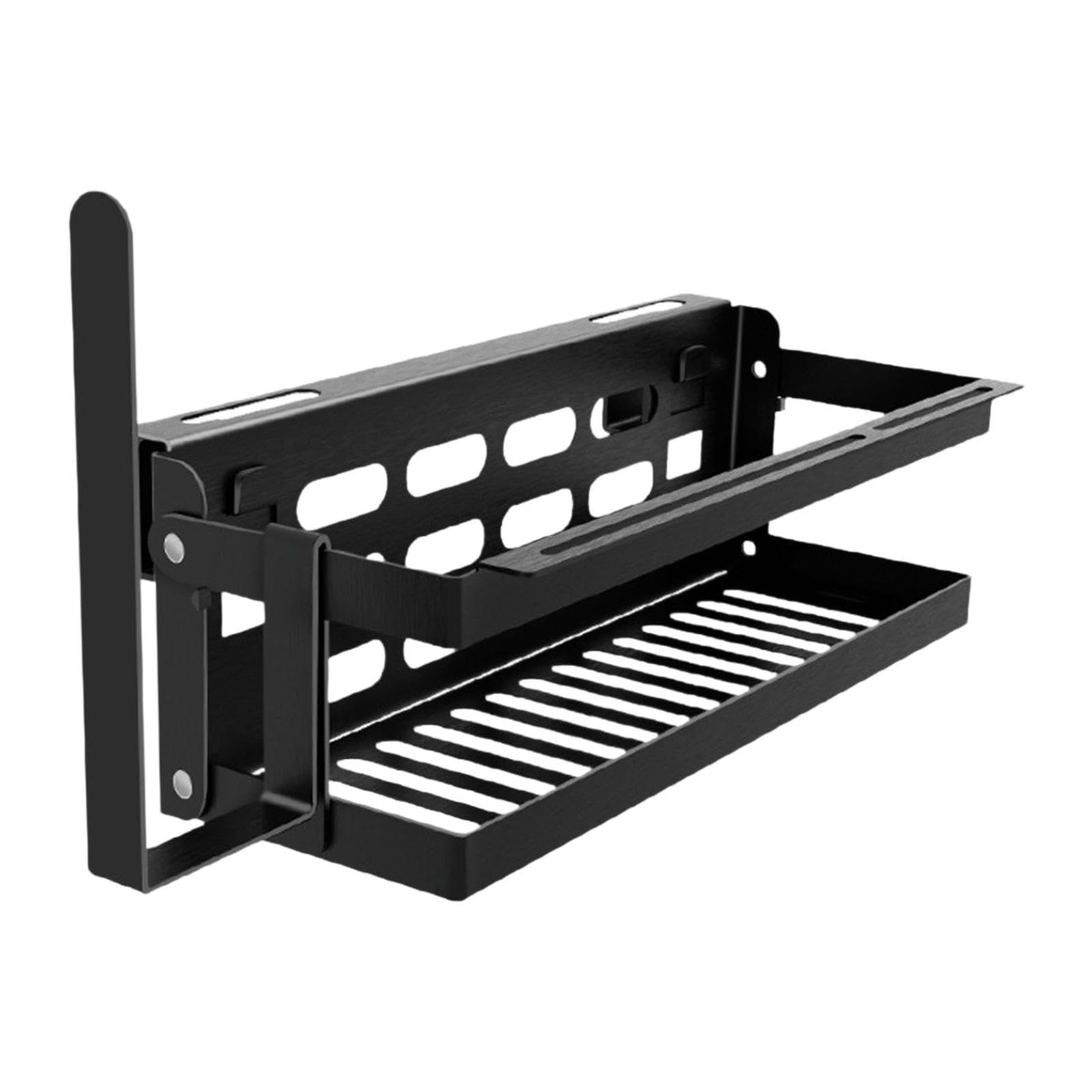 Griddle - Estante plegable de acero al carbono para especias de fácil instalación