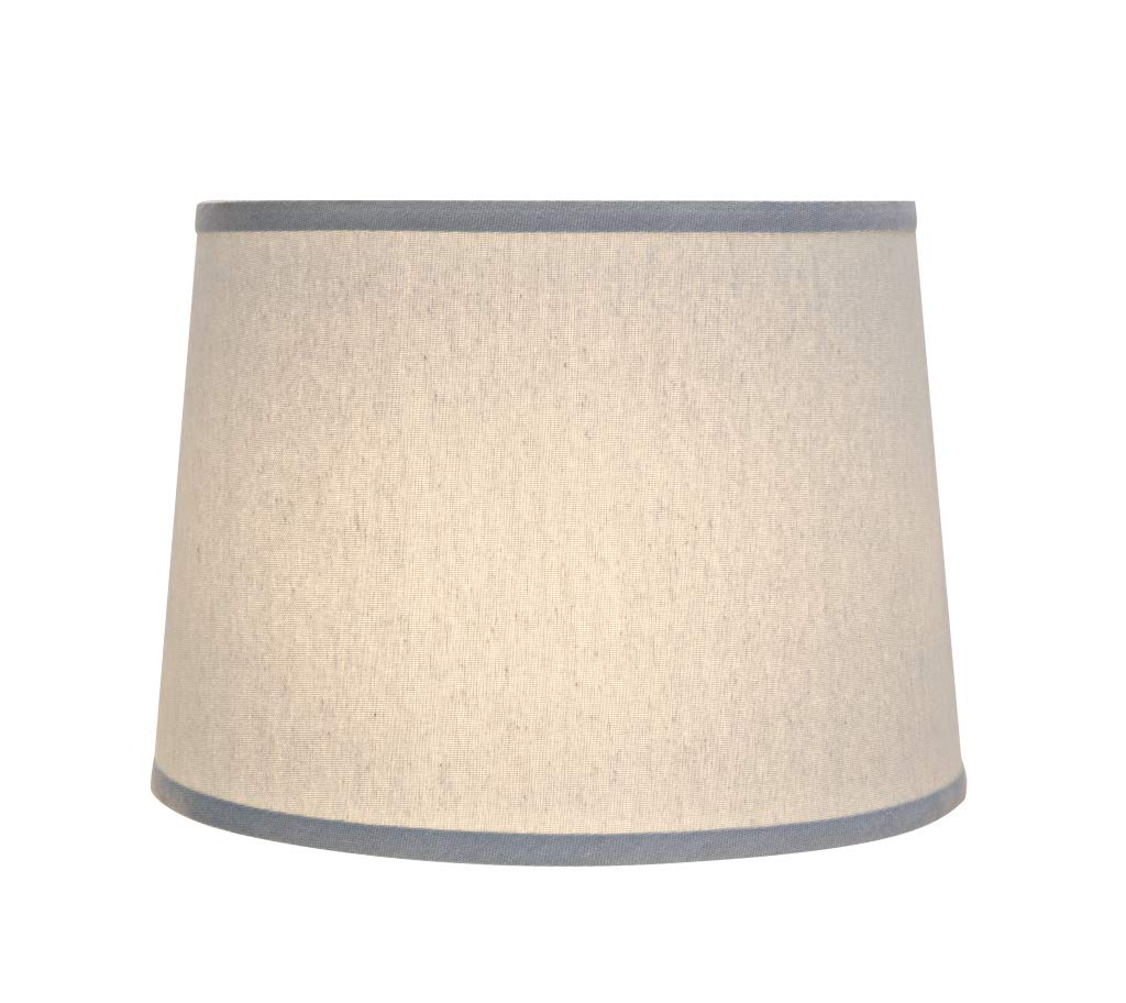 Aspen Creative 32311A Transitional Hardback Empire Shaped Spider Construction Lamp Shade in Light Blue, 14" wide (12" x 14" x 10")