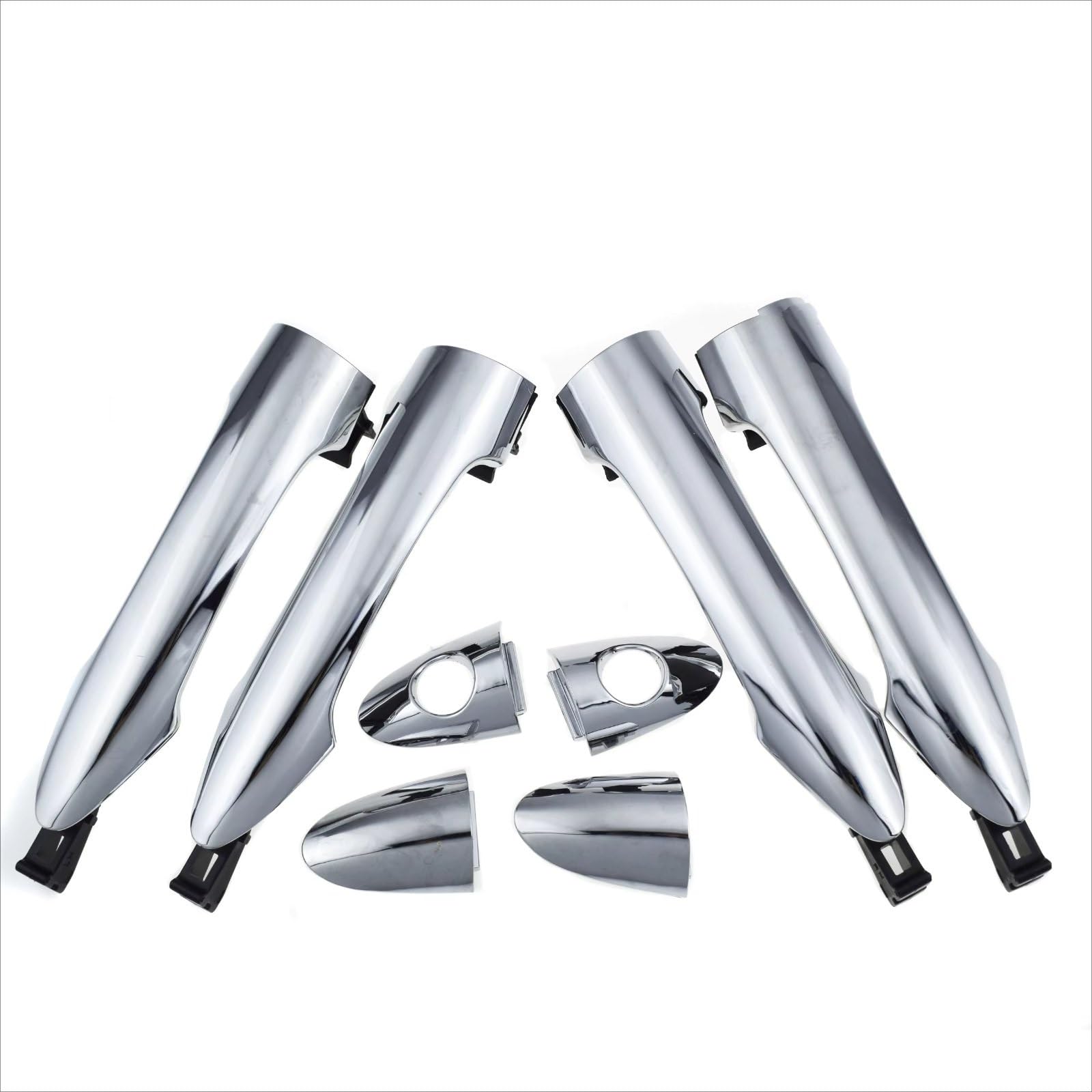 for Kia for Picanto for Morning 2011-2016 Front Rear Left Right Driver Chrome Exterior Door Handle Car Exterior Door Handle(Front Rear 4pcs)