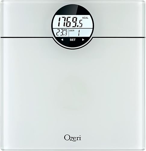 Ozeri WeightMaster - Báscula de peso corporal de 440 libras con IMC, BMR y detección de cambio de peso de 1.76 oz disponible en Yaxa El Salvador
