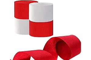 Capesaro Red and White Crepe Paper Streamers
