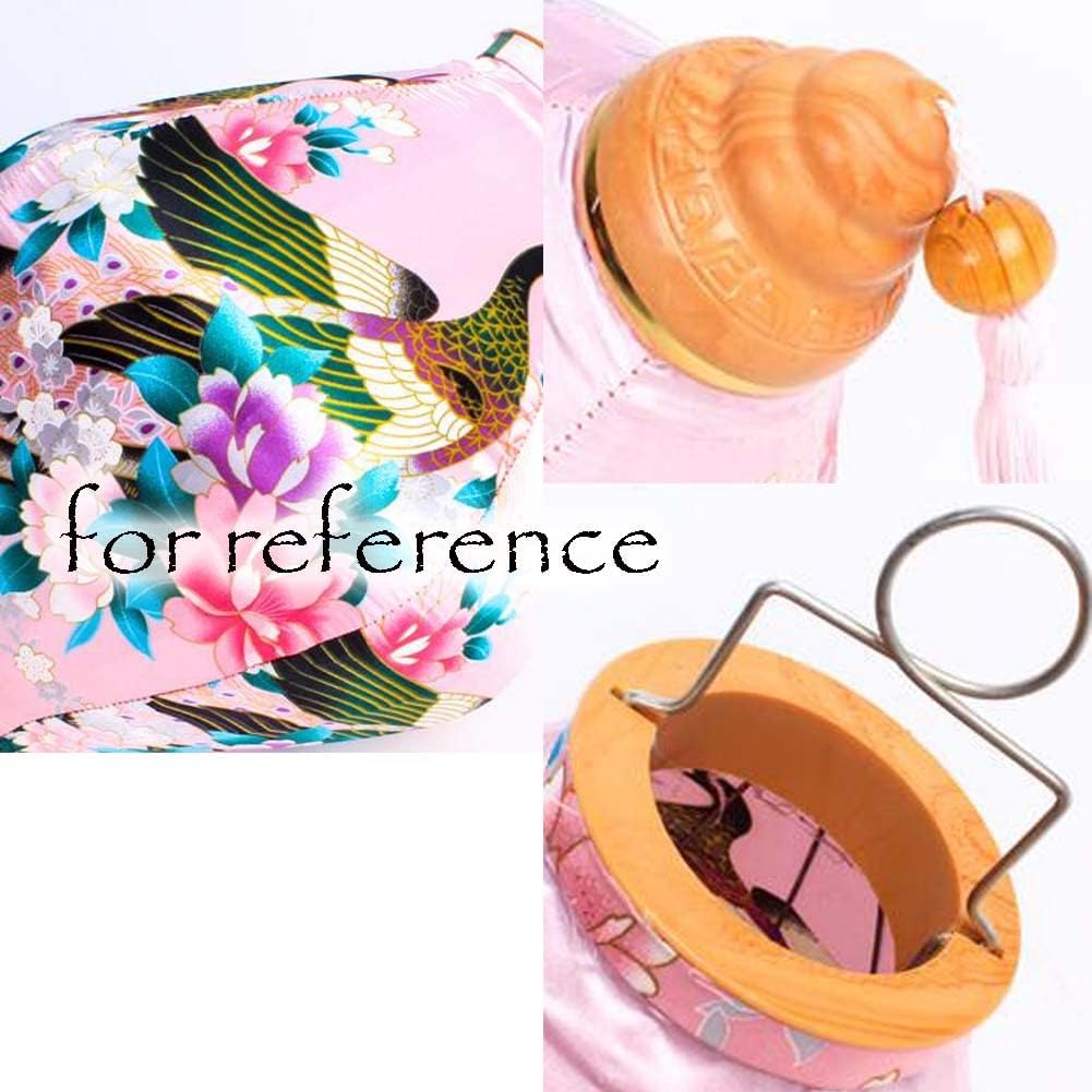 12 Inches Pink Peacock Satin Cloth Lantern Chinese Hanging Paper Lanterns Festival Decoration for Outdoor Party Wedding Garden Home