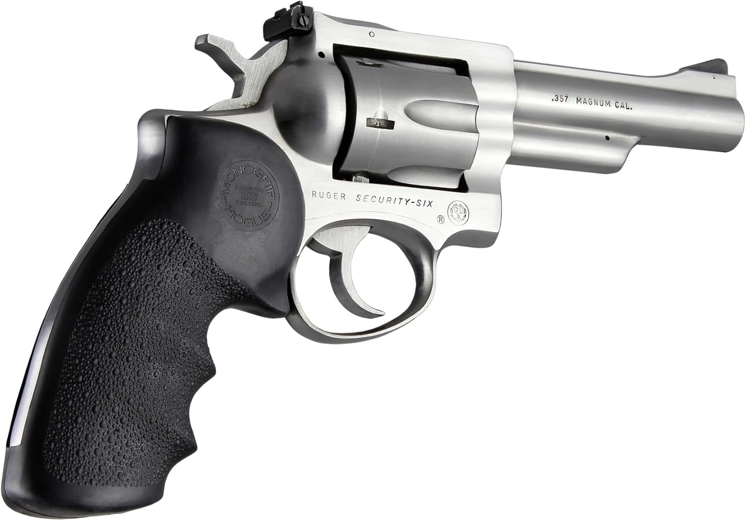 Hogue OverMolded Rubber Grip for Ruger Security Six, Black - 87000