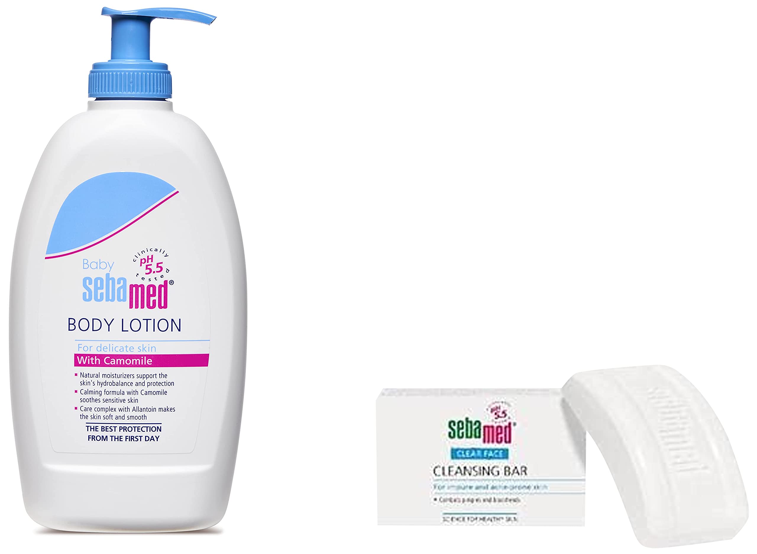 SebaMed Baby Body Lotion, For All Skin Types, 400 ml & Clear Face Cleansing Bar, 100g-image-49