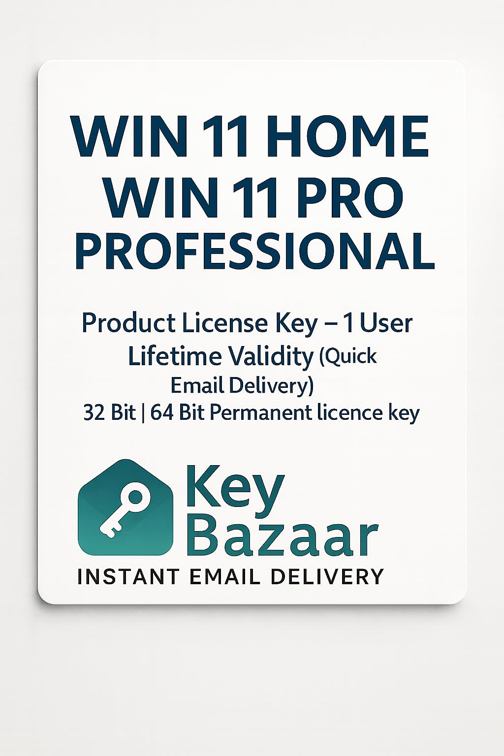 Win 11 Product License Key - 1 User Lifetime Validity (Quick Email Delivery) 32 Bit | 64 Bit. And Quick Installation Support. (WIN 11 Home)