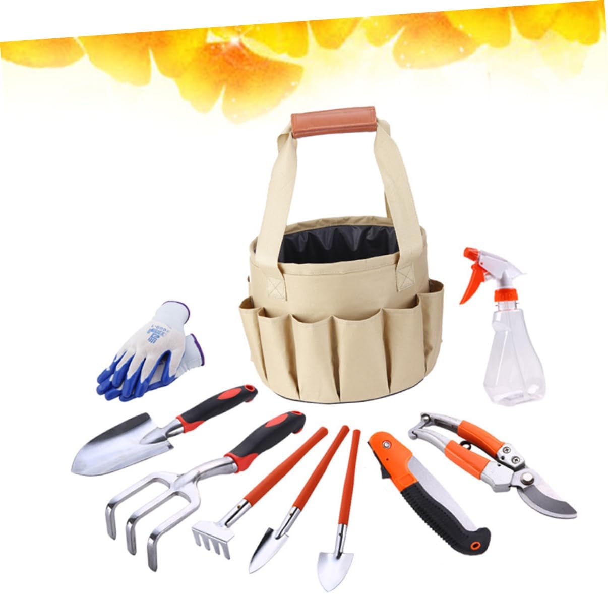 balacoo 10pcs Aluminium Alloy Gardening Tool Set Shovel and Rake Kit for Planting Weeding and Cultivating Lightweight Garden Supplies for Gardening Enthusiasts