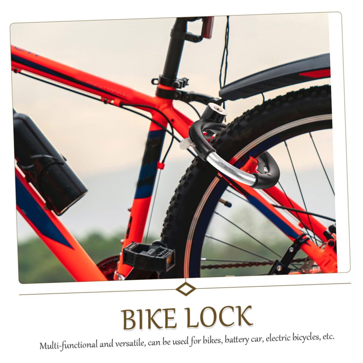 Lucchetto Antifurto per Bici e Scooter, 3 Set, Nero | Acciaio Inossidabile, Anti-graffio e Resistente All’usura, Accessorio per Ciclismo