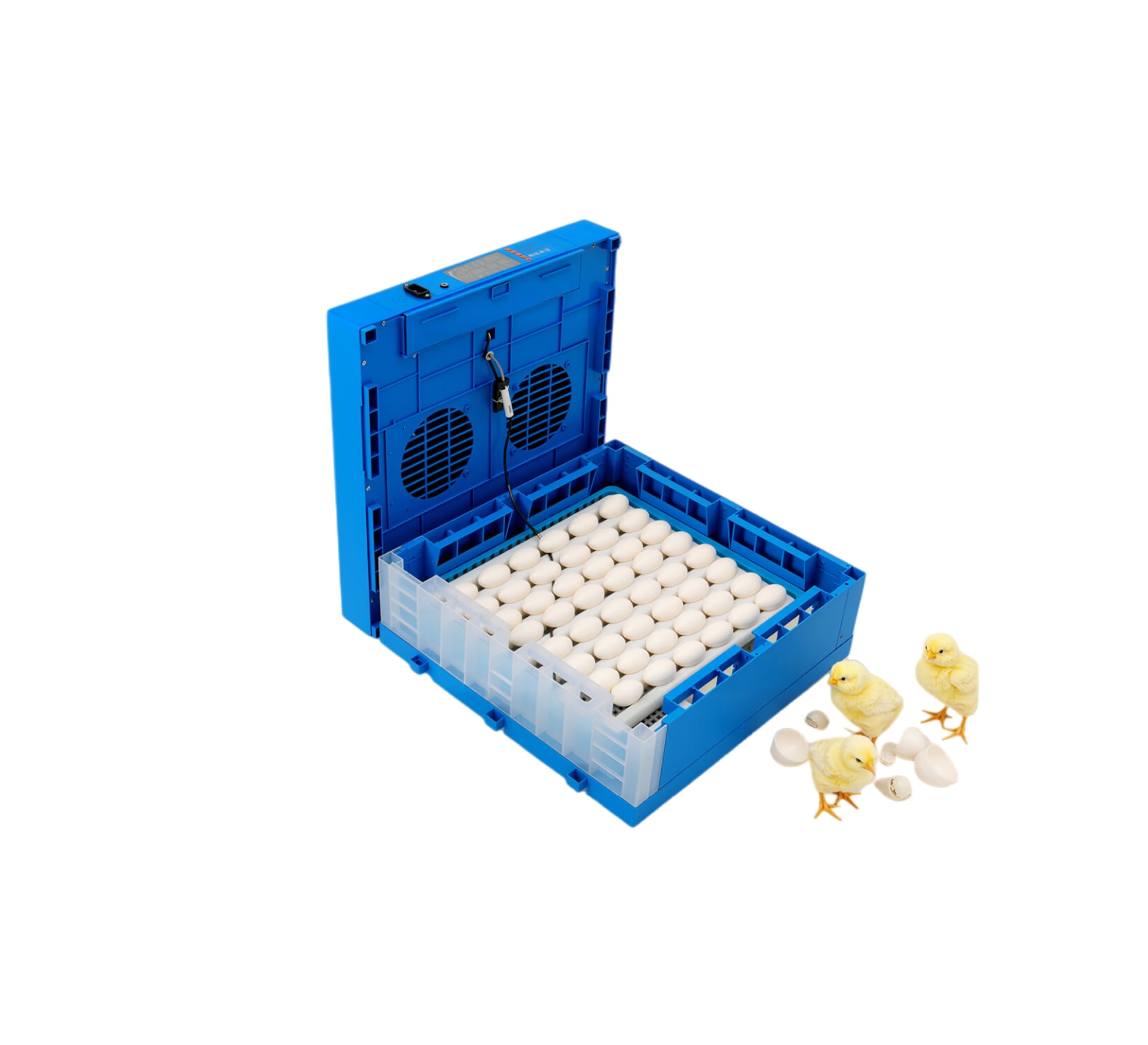 Incubadora automática de 64 huevos, incubadora con temperatura ajustable 0-99 ℃, incubadora automática de pollos para incubar huevos de pato y ganso, 48 x 48 x 21 cm