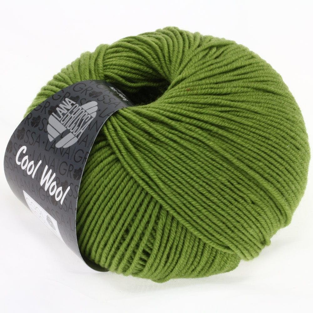 LANA GROSSA Cool Wool Uni | Extrafeine Merinowolle waschmaschinenfest und filzfrei | Handstrickgarn aus 100% Schurwolle (Merino extrafein) | 50g Wolle zum Stricken & Häkeln | 160m Garn FB 471