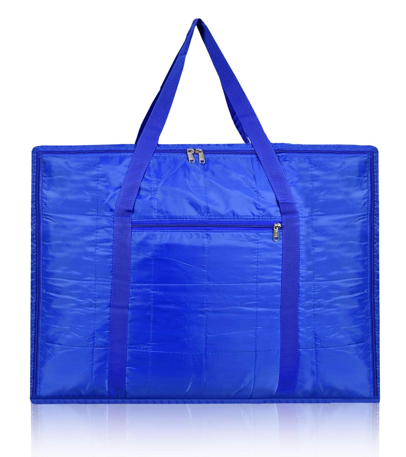 Amazon Brand - Solimo Parachute Jumbo Underbed Rectangular Storage Bag with Zipper and Handle, Royal Blue, Standard