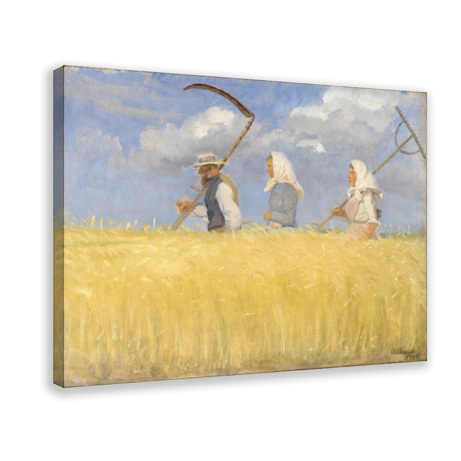 Toile Harvesters par Anna Ancher pour sublimer votre décoration de salon - 8