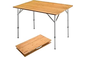 KingCamp Bamboo Folding Table - Perfect companion for outdoor adventures
