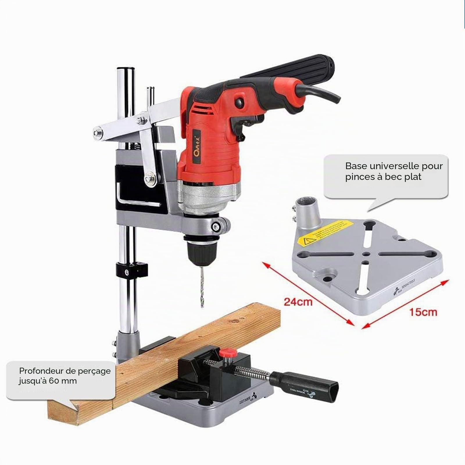 Outil De RéParation Workbench Support Pour Perceuse éLectrique, Plus Stable Et PréCision Pour Le Bricolage, Travail Du Bois, Accueil De RéParation Et Autres Main éLectrique Drill Travail Fixe Etc