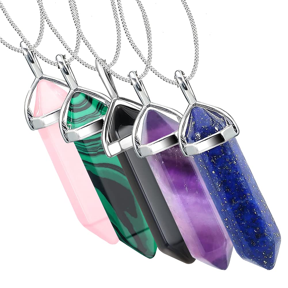 Inateannal Guérison Boule De Cristal Pendentif Collier