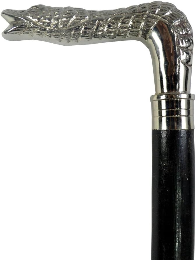 Brass Nautical Antique Carved Aid Staff Dragon for Men Wood Walking Stick Cane