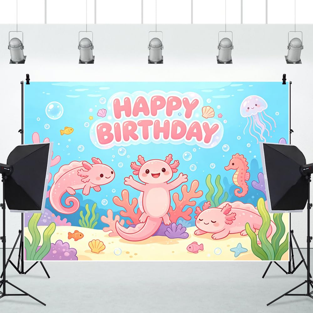4,5 x 3 m Under The Sea Happy Birthday Banner sfondo oceano animali sotto il mare decorazioni a tema decorazioni per ragazzi ragazze 1 ° compleanno festa di compleanno compleanno baby shower