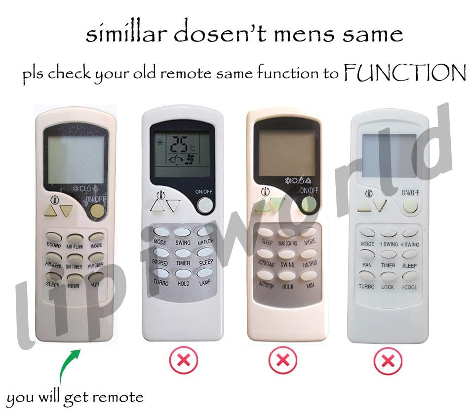 Image of LipiWorld 7 AC Remote Control (Old Exactly Same Will Only Work) Compatible for Carrier AC Remote