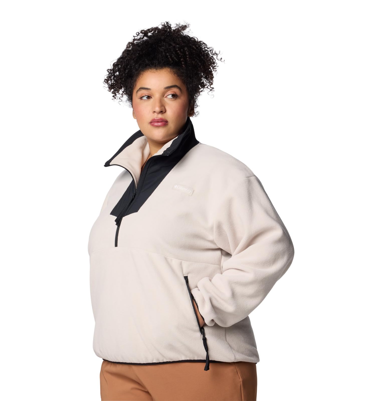 Columbia Polar damski Sequoia Grove Half Zip, Ciemny kamień/czarny, 3X