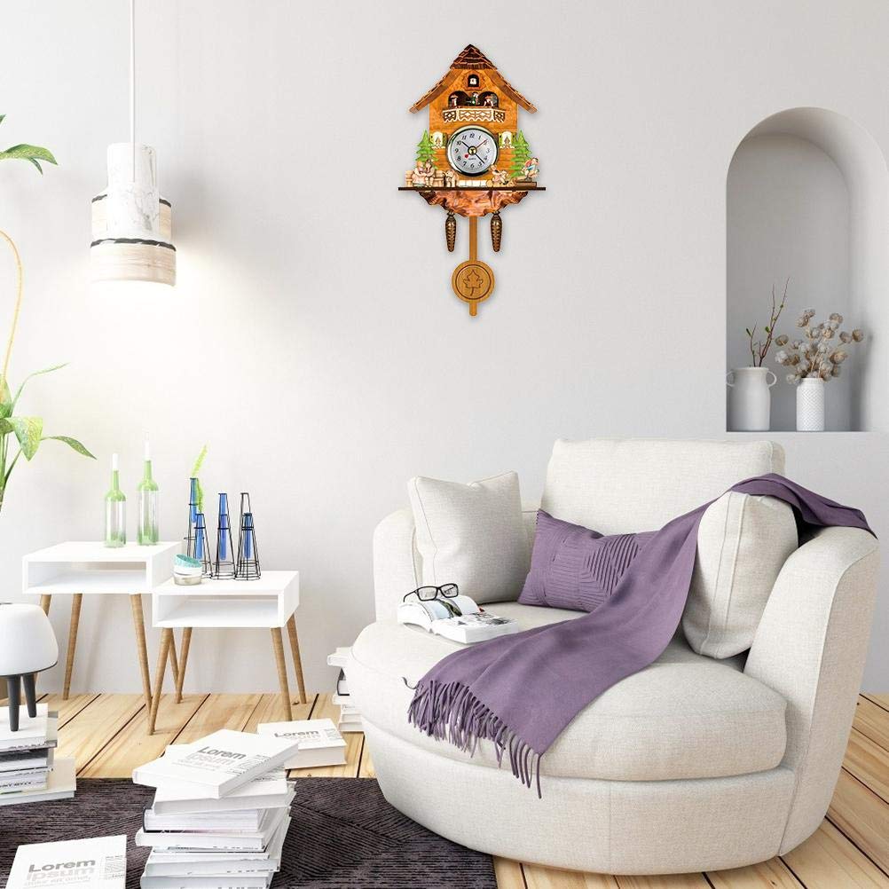 Cuckoo Clock Antique Wooden Cuckoo Birdhouse W Clock Home Decor Hanging Cuckoo Clock Auto Swing Home Decor W Clock Cuckoo Clock Not a Your It's a Addition to You (CM002)