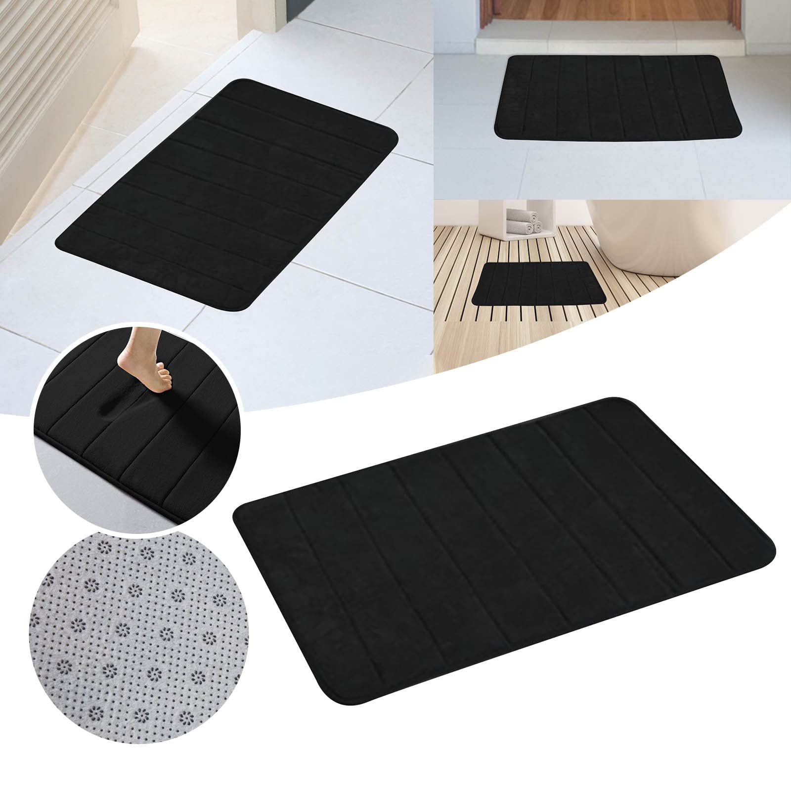 Bathroom Rugs Soft Short Plush Bath Mat Absorbent Chenille Bath Rugs Non Slip Washable Bath Rugs Quick Dry