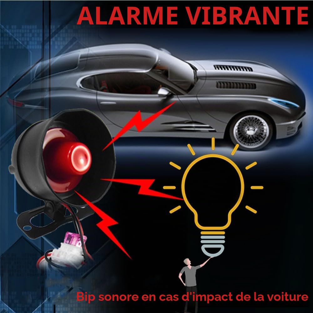 Alarme Universelle de Voiture, système de Protection antivol avec télécommandes, adapté aux Voitures DC12V