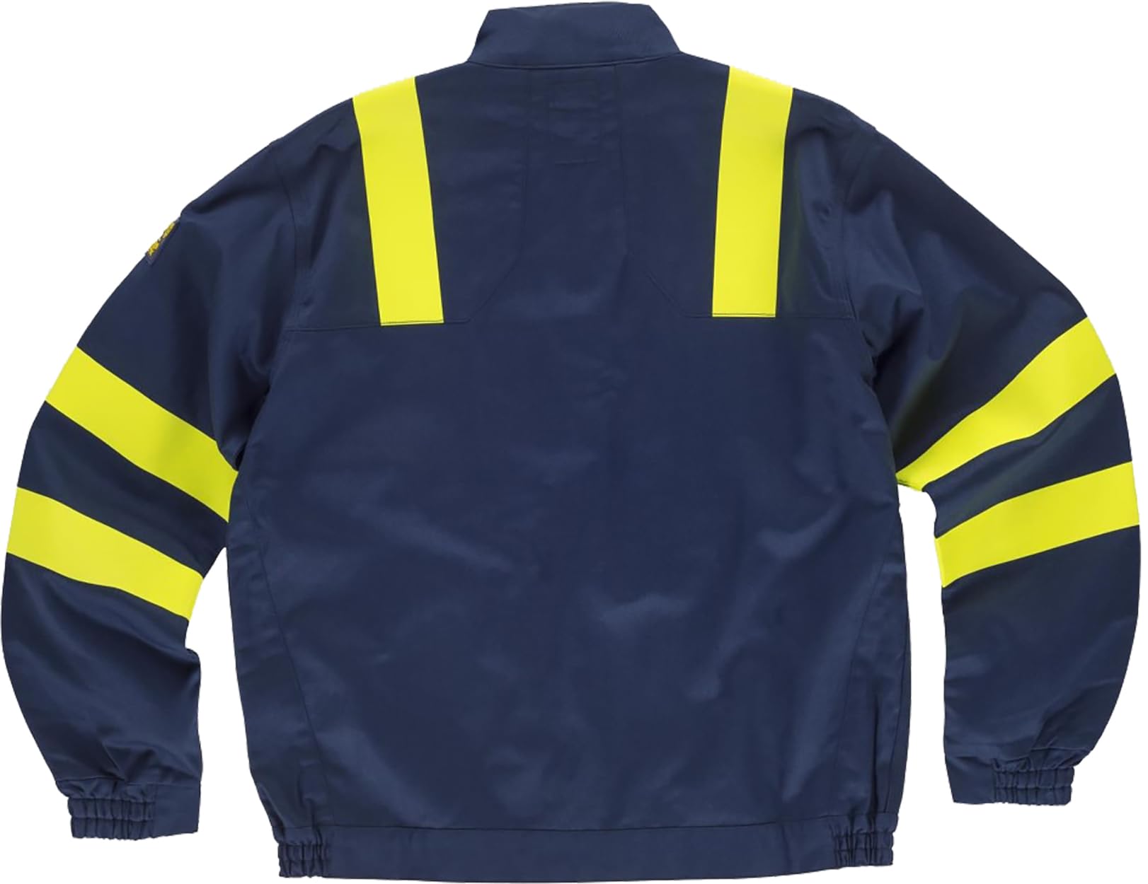 WORKTEAM B1196 Cazadora Ignífuga, Antiestática con protección para Soldadura y Arco Eléctrico, Visibilidad Realzada, Cintas Fluorescentes Amarillas y Triple Costura. Unisex