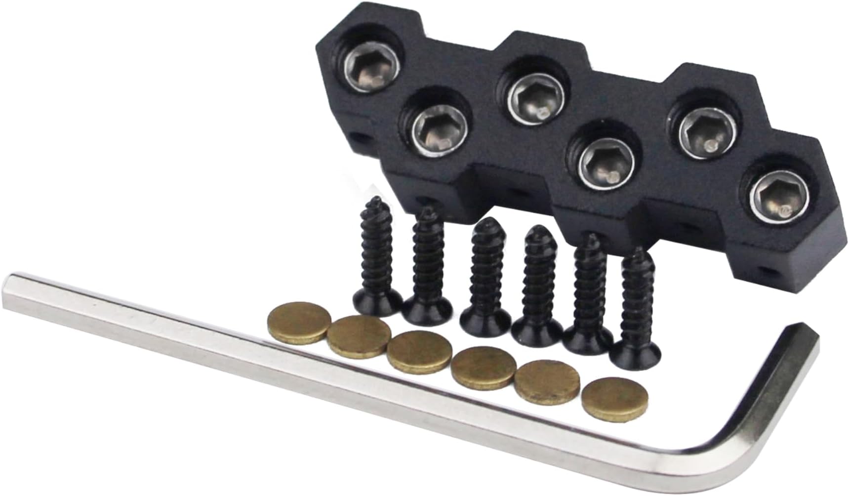 6 String Headless Guitar Bridge String Lock Electric Guitar Replacement Part