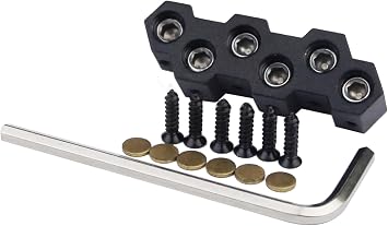 Guyker 6 String Headless Guitar Bridge String Lock Electric Guitar Replacement Part