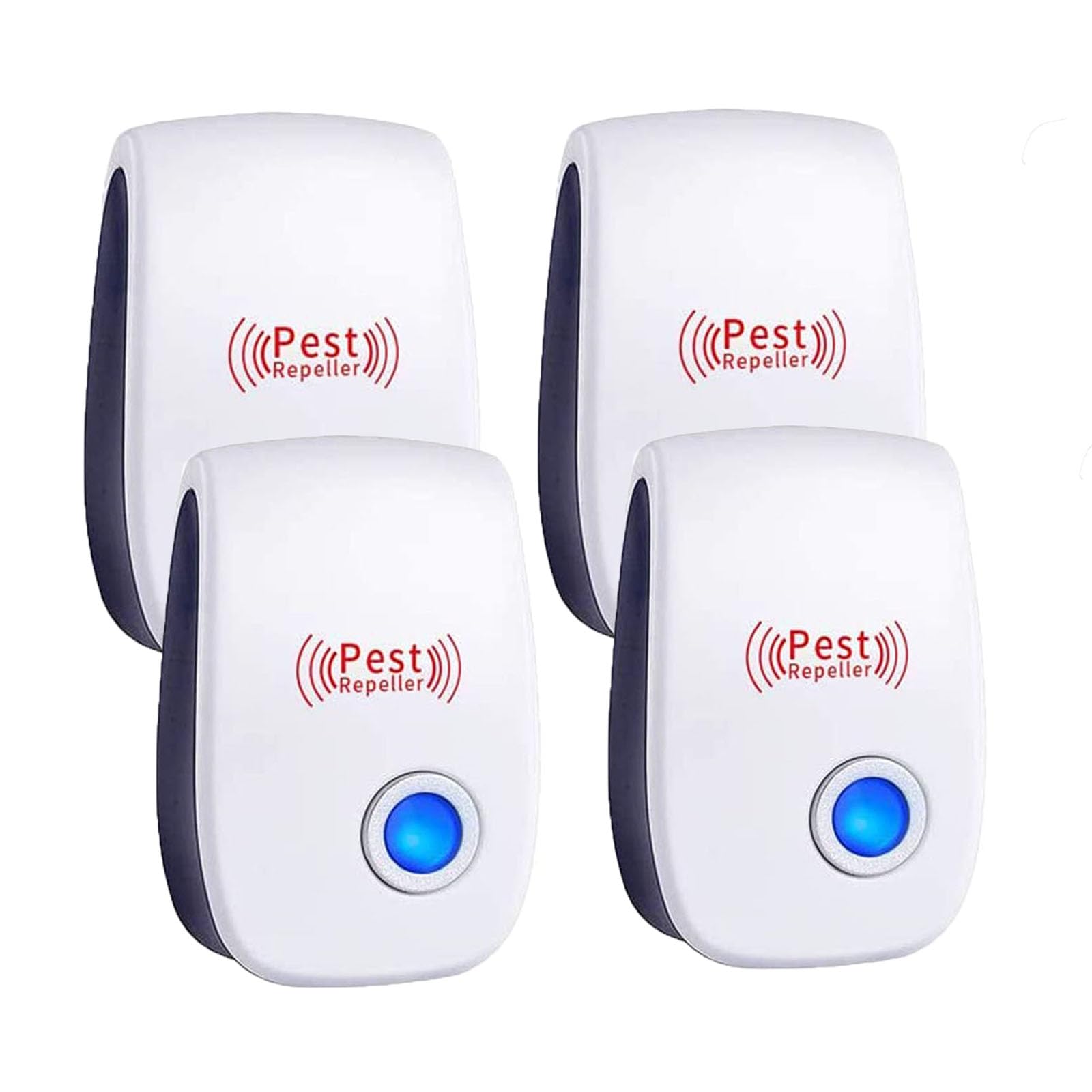 Répulsif Ultrason Anti-Rongeurs Insectes, Contre Les Insectes & Intérieur Répulsif Électronique Anti Souris, Moustiques, Cafards, Rats, Fourmis, Araignées (4 Pack)