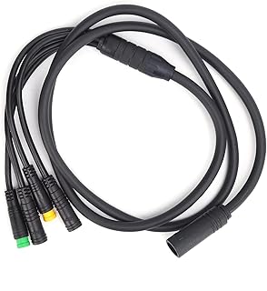 GOWENIC E-Bike 1T4 Cable, Waterproof 1T4 Electric Bike Cable Mid Motor Brake Lever Throttle Connector for BBS01/BBS02 Mid Motor