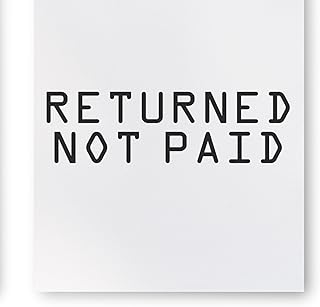 MaxStamp - Self-Inking Returned Not Paid Stamp (Blue Ink)