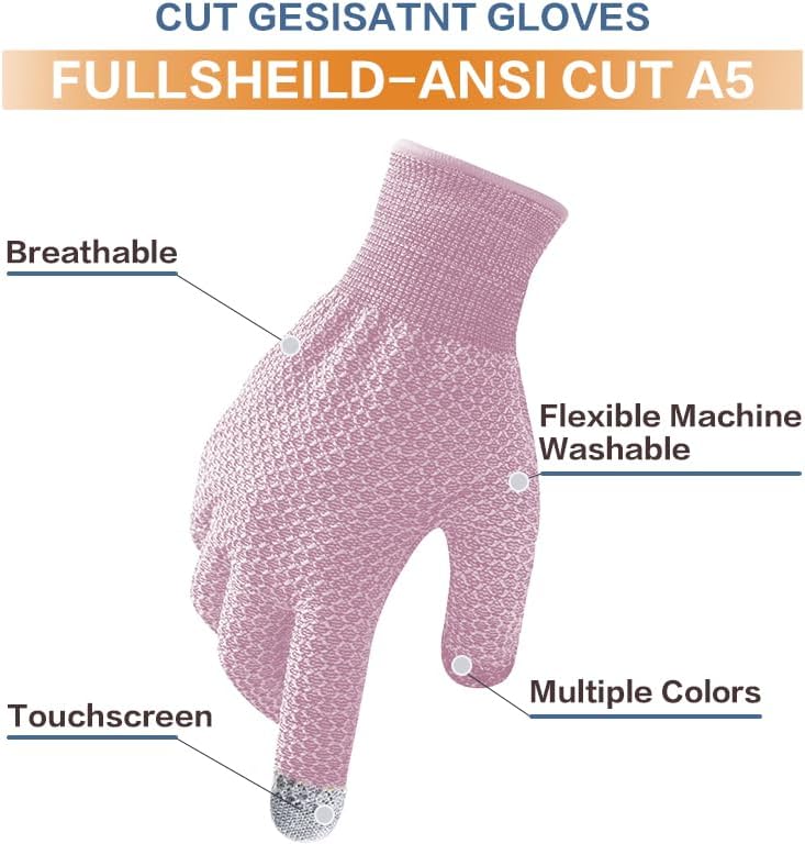 Fullsheild Cut Resistant Gloves Food Grade Level 5 Protection for Kitchen Anti Cut Gloves for Meat Cutting Woodworking - Image 4