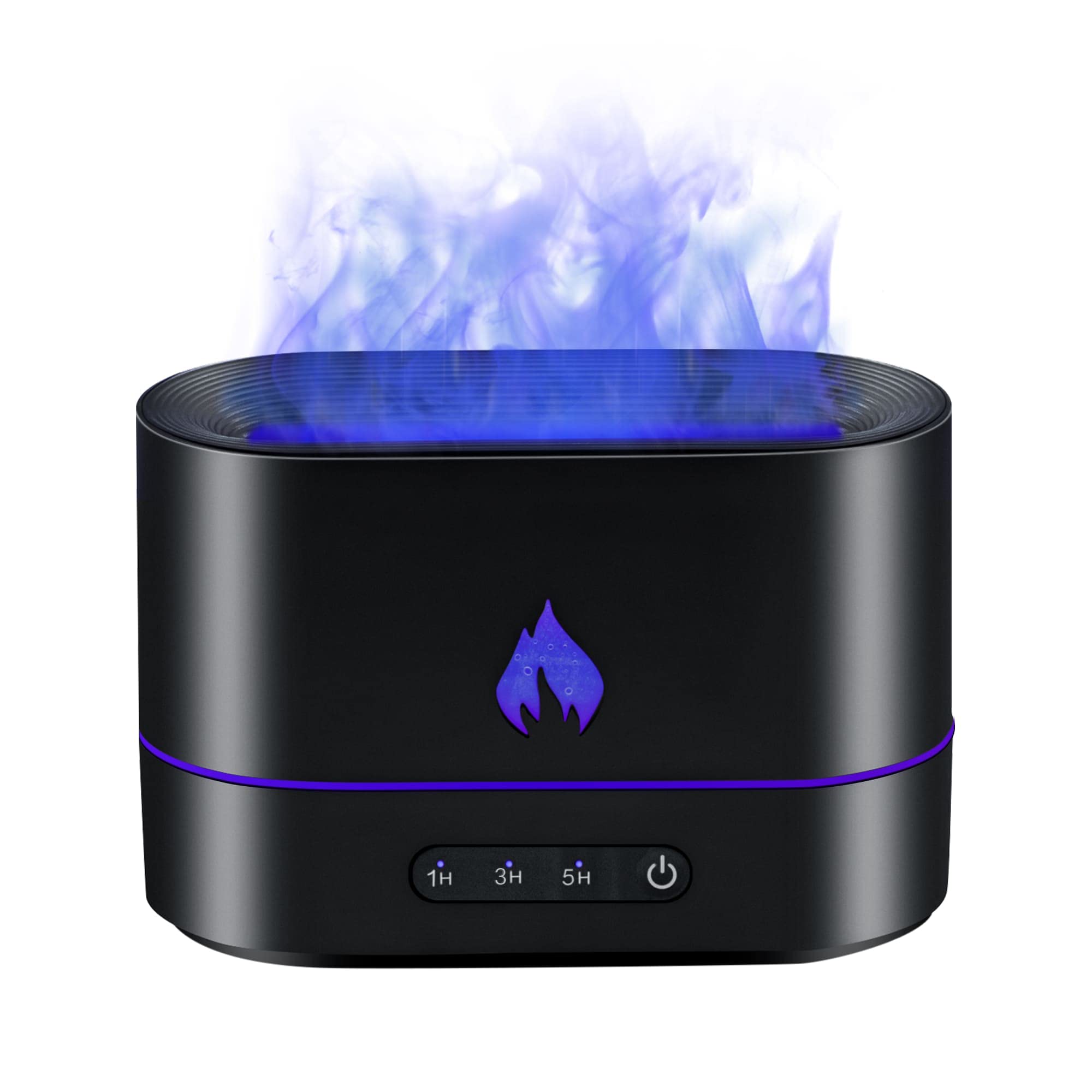 Mcbazel Flame Aroma Diffuser,Fragrance Essential Oil Diffuser Humidifier,Aroma Diffuser Humidifier with 3D Flame Night Light 200mL for Bedroom, Home and Office - Black