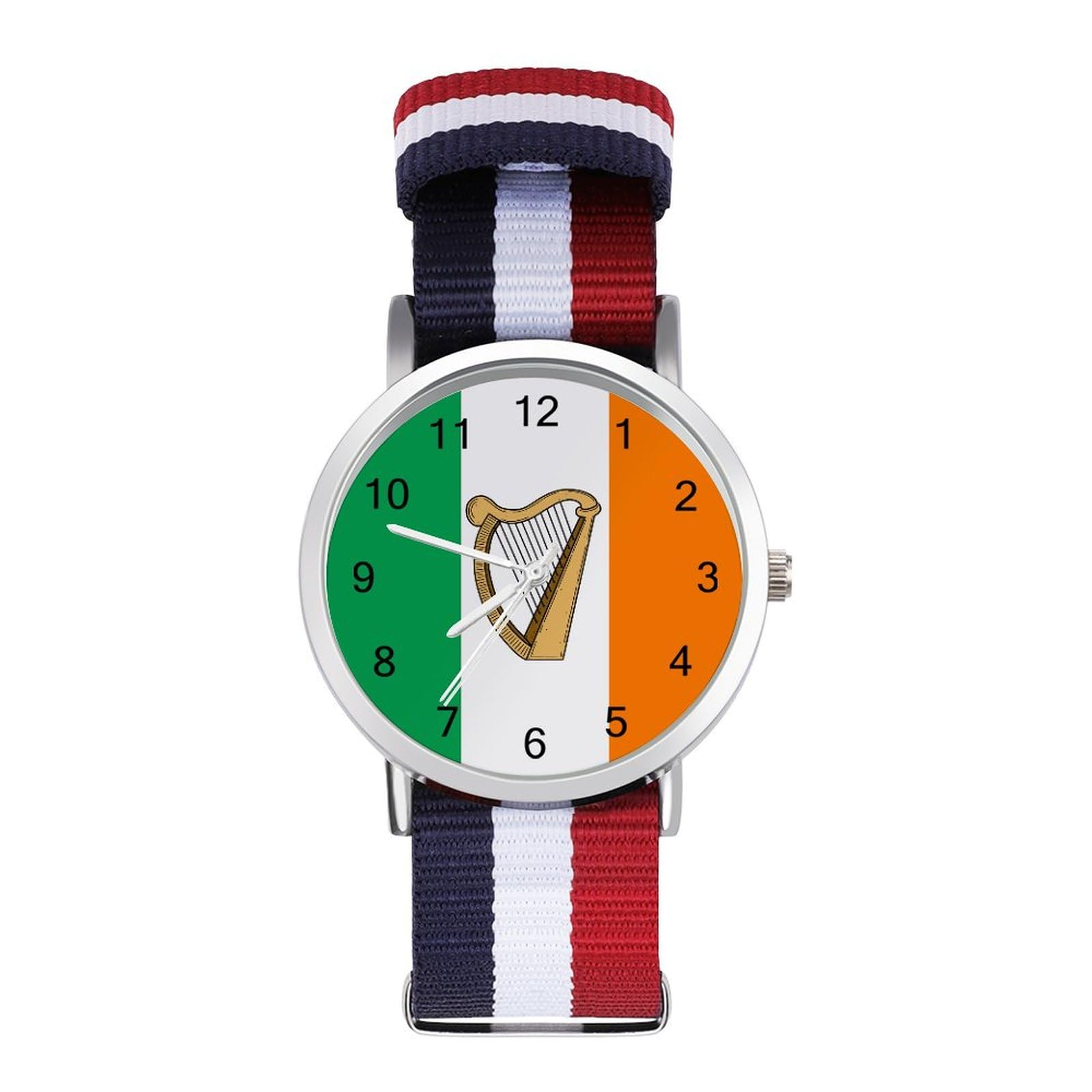 Irish Flag Ireland Harp Funny Wrist Watches for Men Women Fashion Graphic Watch for Work Workout