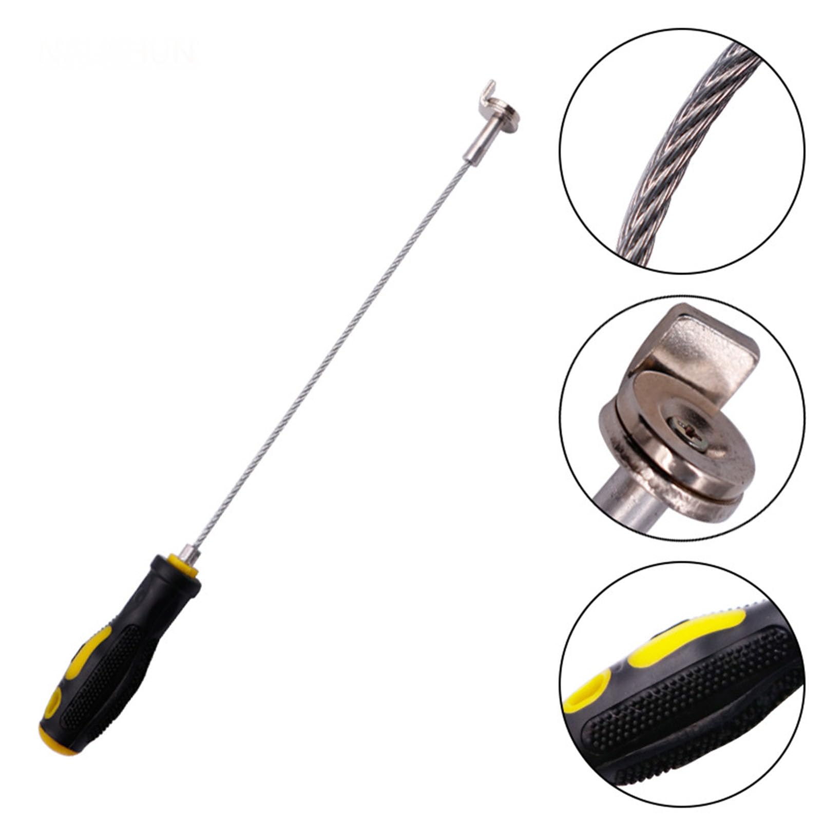 PerGar Oil Drain Hand Tool, Strong Magnetic Oil Drain Plug Remover Tool, Anti Scald Handle Oil Drain Plug Tool Remover Wrench for Transmission Screw Removal and Installation