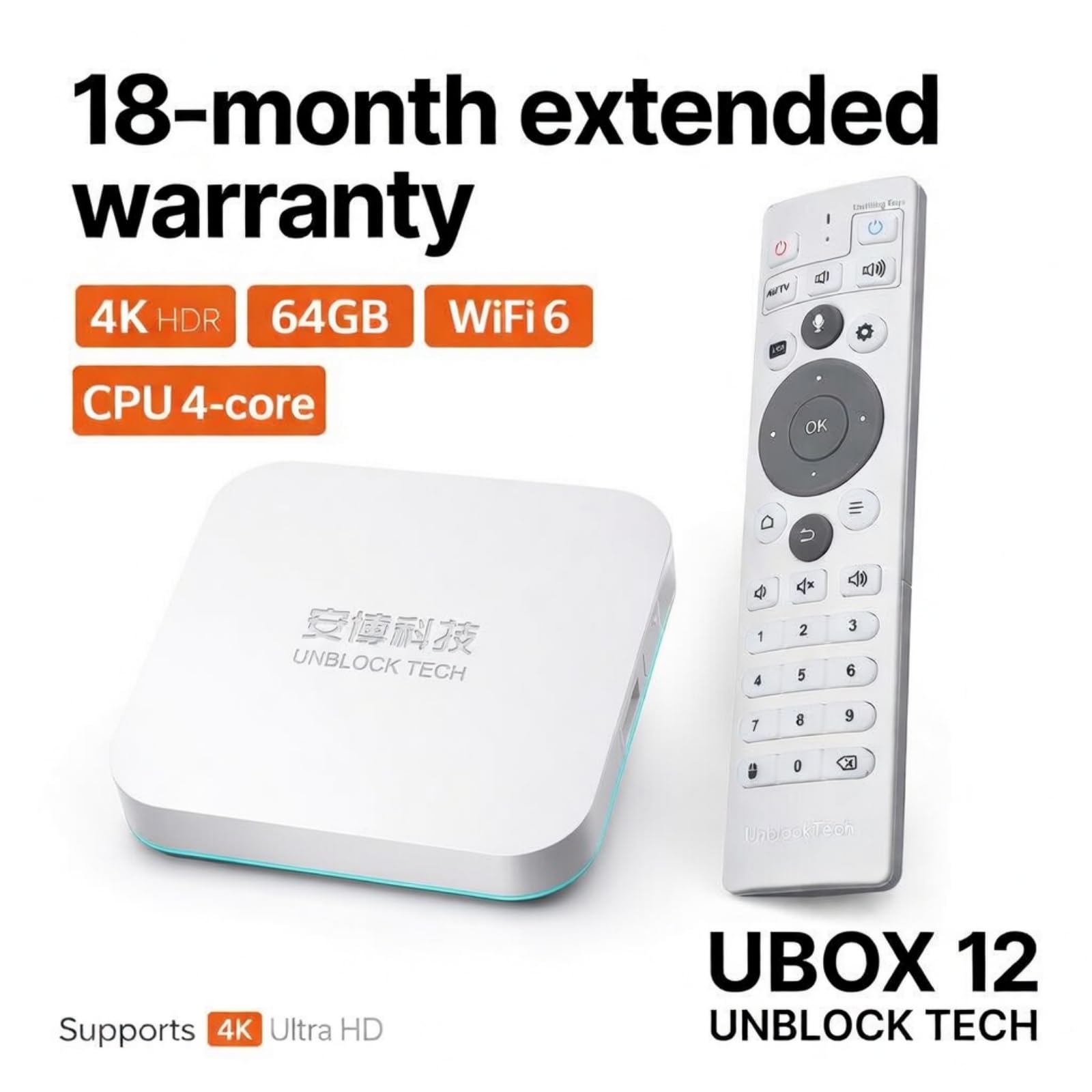 Amazon.com: 2026加強版安博科技Unblock Tech ubox12代4+64Gb H618cpu