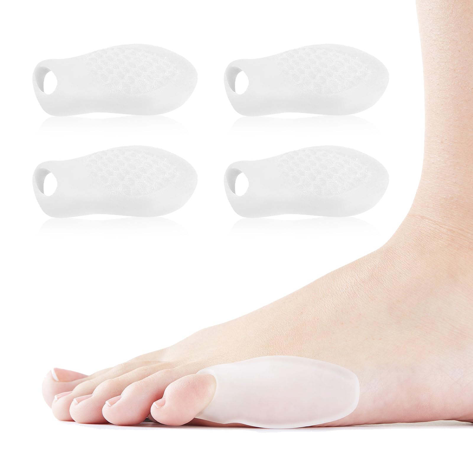 4 Piece Tailor's Bunion Corrector, Bunion Protector for Relief Pinky Toe Pain, Protects the Pinky Toe from Callus, Blisters and Corns, Unisex, Foot Care