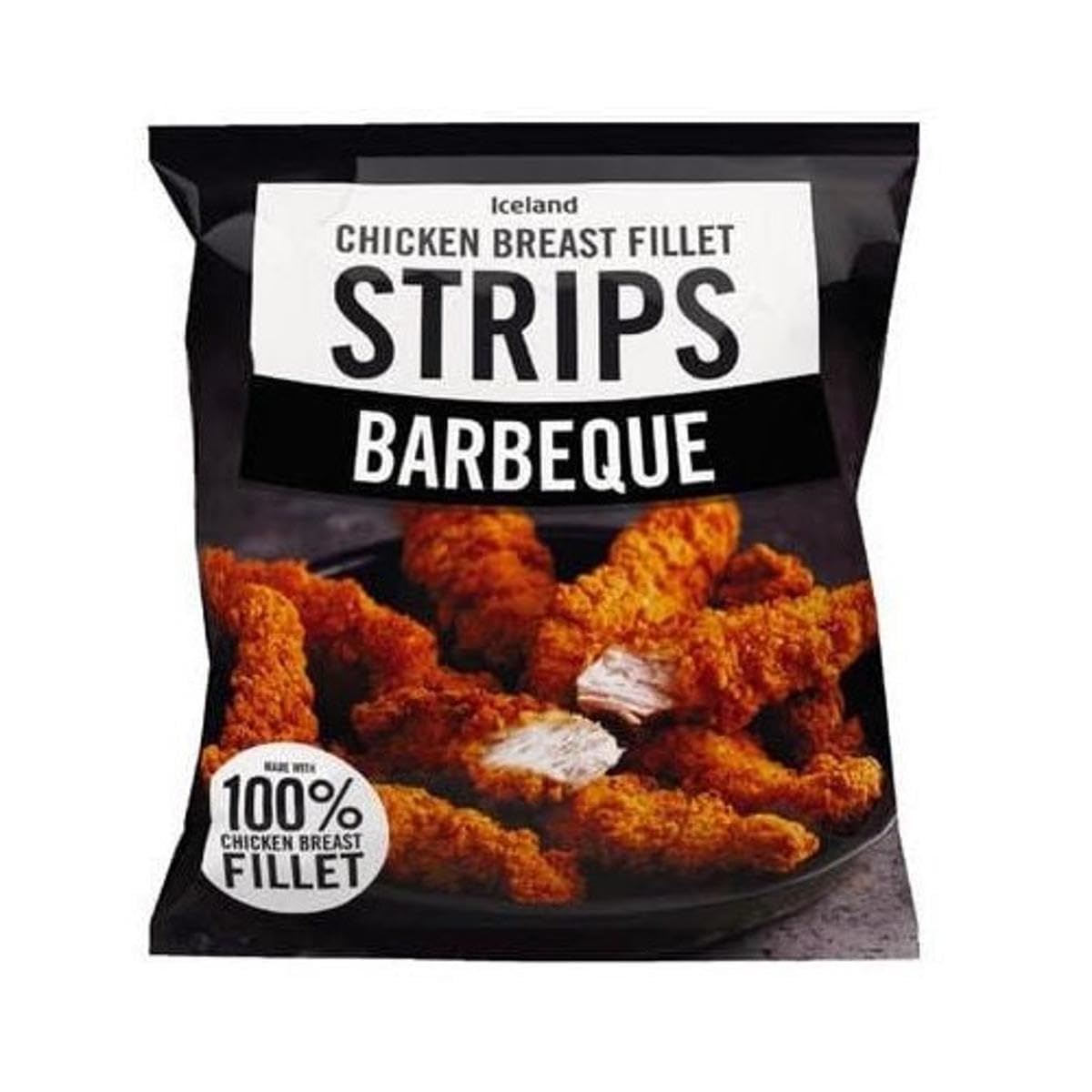 Iceland Barbeque Chicken Breast Fillet Strips. 500g (Frozen)