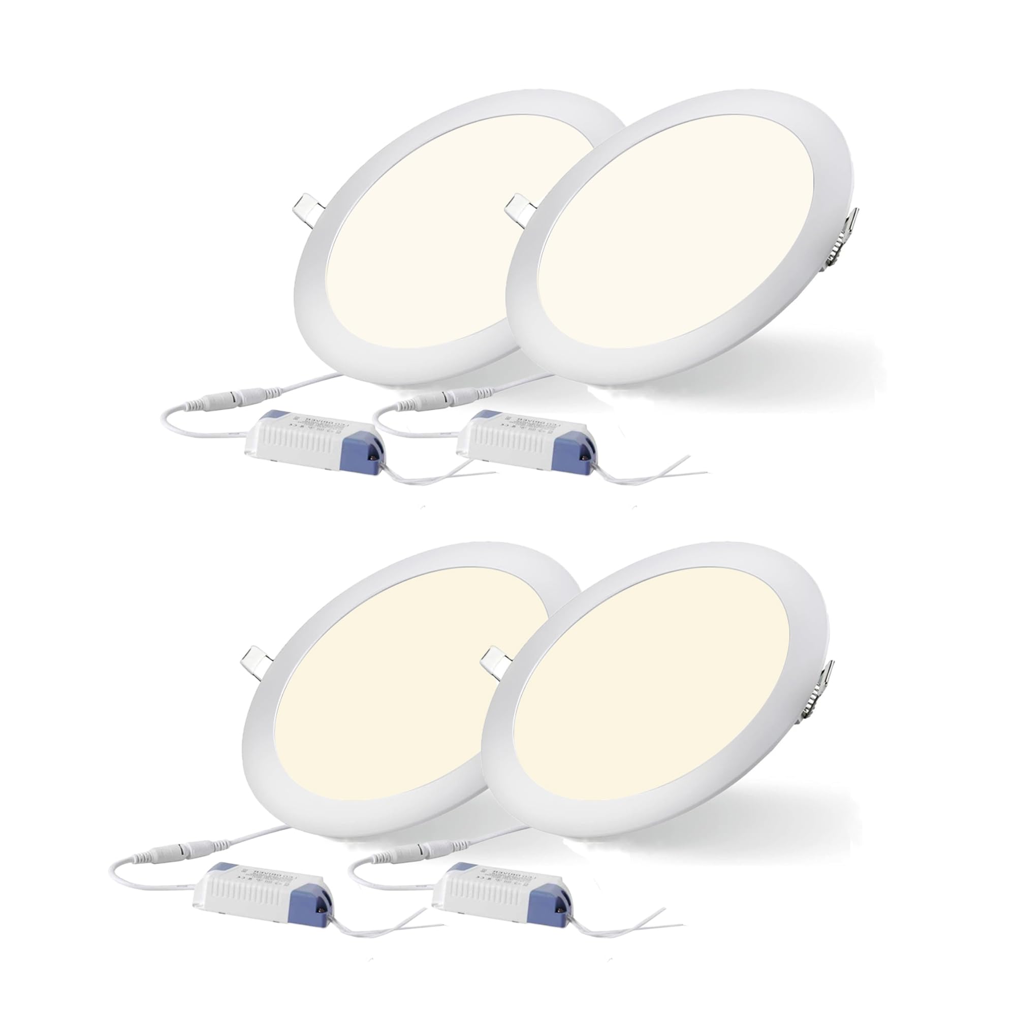 Themodernstore LED Ceiling Panel Light Round, Warm White (Pack of 4)
