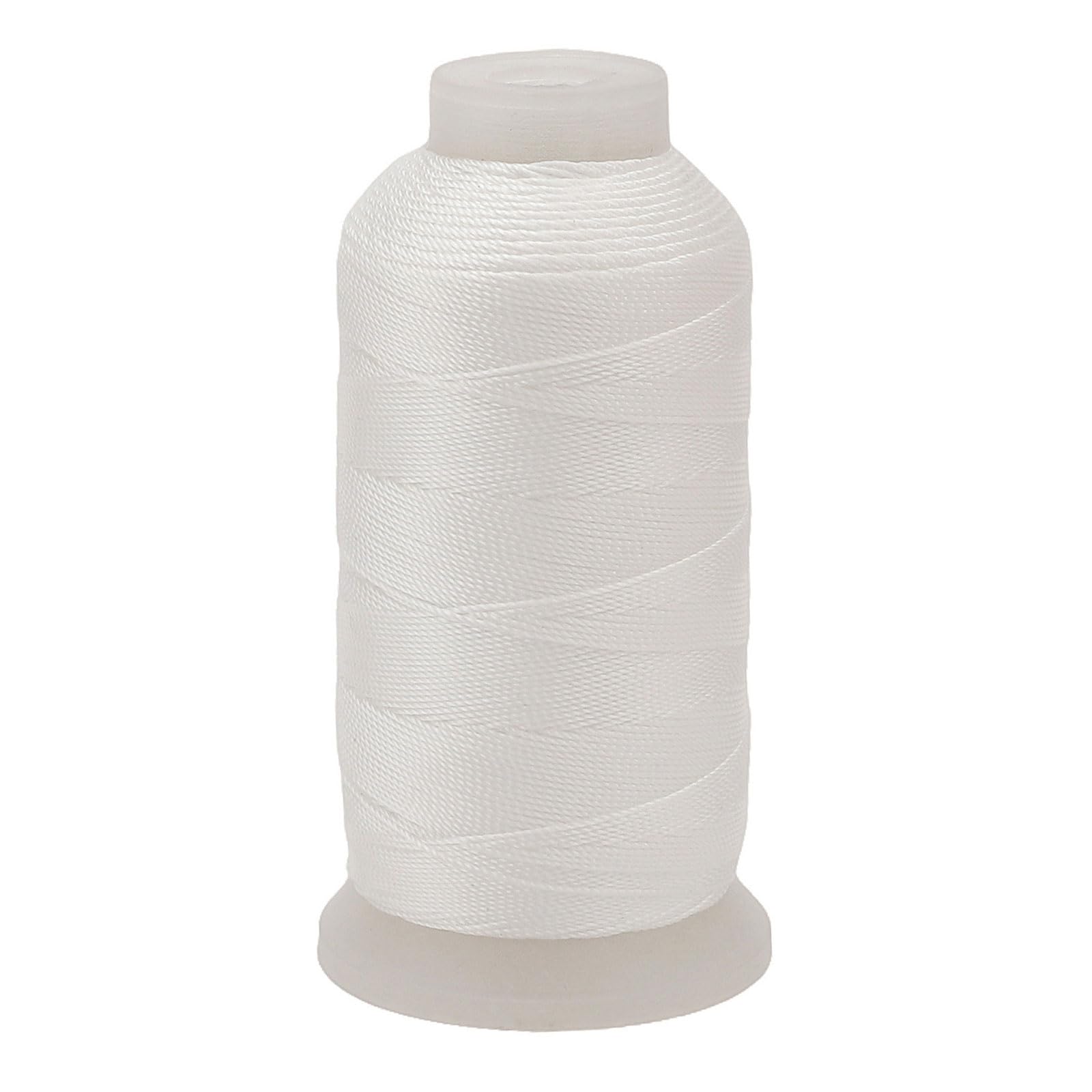 Braiding Cord White Nylon Craft Cord Weaving String for Jewelry Crafting Clothing Repair and Tassels Making Safe Craft Thread