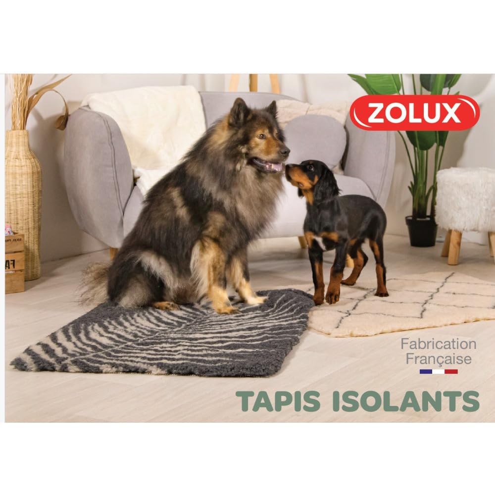 Zolux - Tapis isolants pour Chiens 50 x 70 cm Beige avec Motif végétal