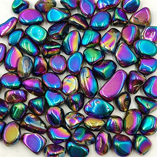 BUSOTH Natural Crystal Rough 100g Bulk Electroplated Natural Quartz Crystal Tumbled Stones s Home Decoration Gift