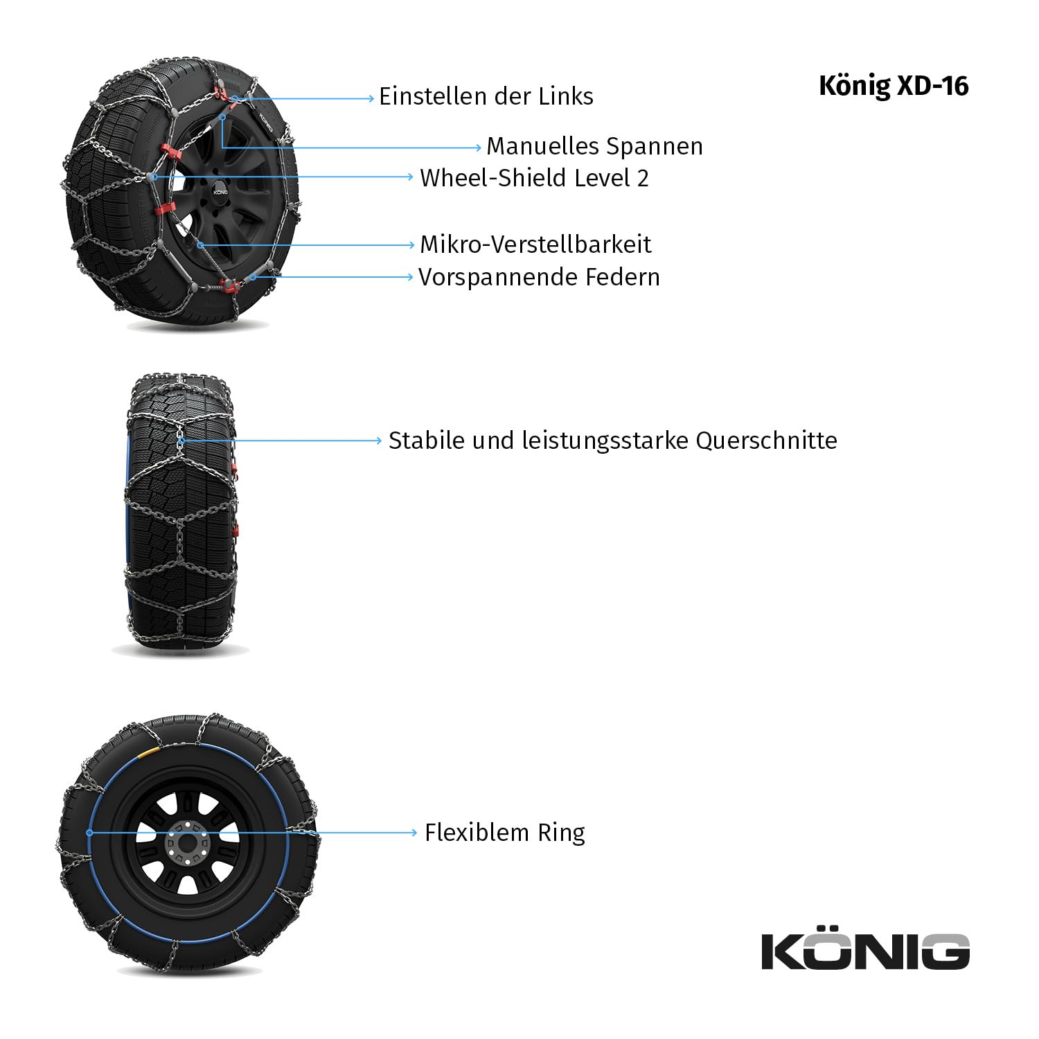 KÖNIG XD-16 247 - Schneeketten